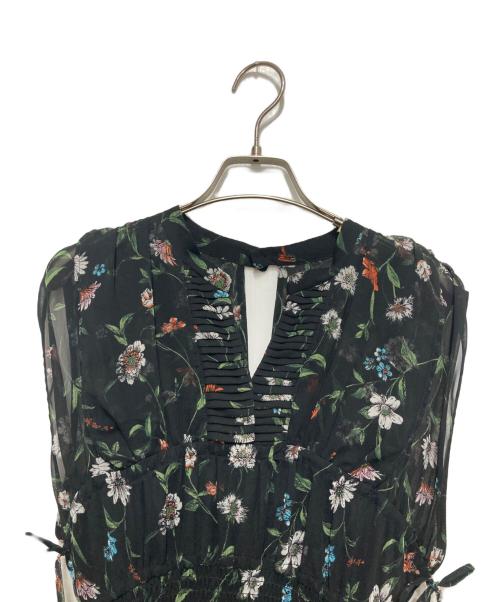 Snidel（スナイデル）Snidel (スナイデル) ウエストシャーリングシフォンドレス ブラック サイズ:Sの古着・服飾アイテム