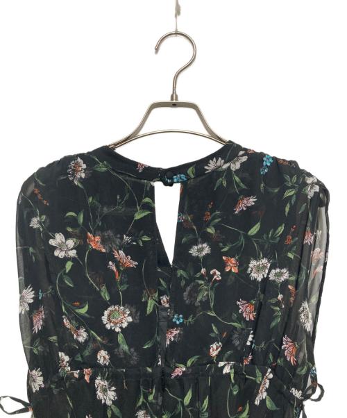 Snidel（スナイデル）Snidel (スナイデル) ウエストシャーリングシフォンドレス ブラック サイズ:Sの古着・服飾アイテム