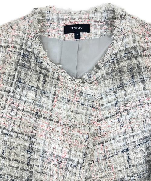 theory（セオリー）theory (セオリー) ツイードコート グレー サイズ:SIZE Pの古着・服飾アイテム