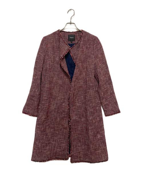 theory（セオリー）theory (セオリー) バスケットツイードコート レッド×ネイビー サイズ:SIZE Pの古着・服飾アイテム