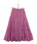ANAYI (アナイ) コットンシルクローンティアード ギャザースカート ピンク サイズ:SIZE 34：4000円