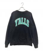 BARNSバーンズ）の古着「YALLSプリントスウェット」｜ブラック