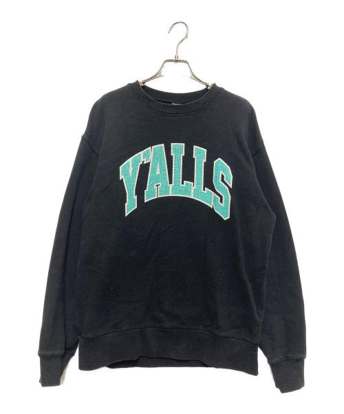 BARNS（バーンズ）BARNS (バーンズ) YALLSプリントスウェット ブラック サイズ:Mの古着・服飾アイテム