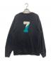 BARNS (バーンズ) YALLSプリントスウェット ブラック サイズ:M：3000円