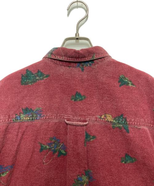 Eddie Bauer（エディーバウアー）Eddie Bauer (エディーバウアー) 総柄シャツ レッド サイズ:Lの古着・服飾アイテム