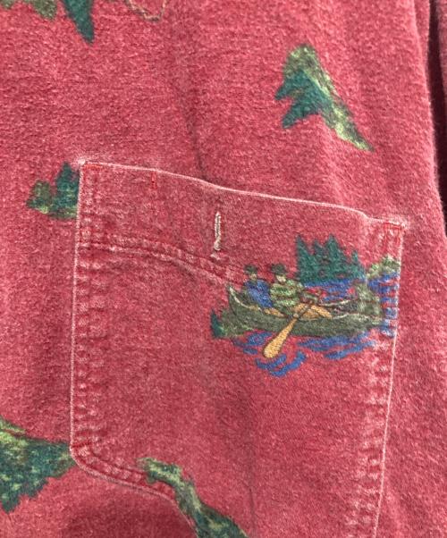 Eddie Bauer（エディーバウアー）Eddie Bauer (エディーバウアー) 総柄シャツ レッド サイズ:Lの古着・服飾アイテム