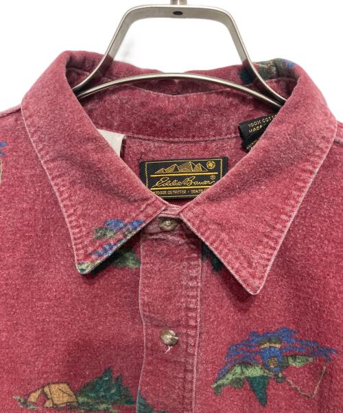 Eddie Bauer（エディーバウアー）Eddie Bauer (エディーバウアー) 総柄シャツ レッド サイズ:Lの古着・服飾アイテム