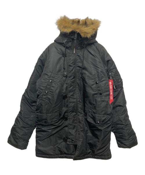 ALPHA（アルファ）ALPHA (アルファ) N-3Bタイプコート ブラック サイズ:Lの古着・服飾アイテム