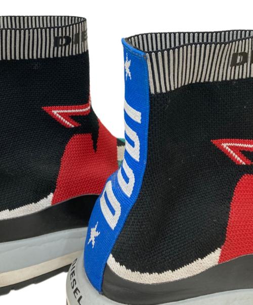 DIESEL（ディーゼル）DIESEL (ディーゼル) ハイカットスニーカー ブラック サイズ:25.5の古着・服飾アイテム