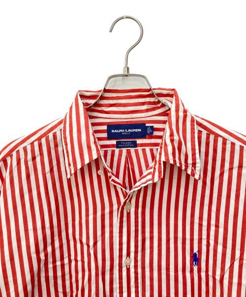 Ralph Lauren GOLF（ラルフローレン ゴルフ）RALPH LAUREN GOLF (ラルフローレン ゴルフ) ストライプシャツ レッド サイズ:Ｌの古着・服飾アイテム