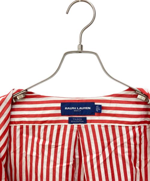 Ralph Lauren GOLF（ラルフローレン ゴルフ）RALPH LAUREN GOLF (ラルフローレン ゴルフ) ストライプシャツ レッド サイズ:Ｌの古着・服飾アイテム
