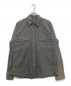 stussyステューシー）の古着「コットンシャツ」｜グレー