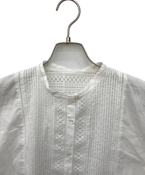 Spick and Span（スピックアンドスパン）Spick and Span (スピックアンドスパン) ケミカルレーススタンドカラーブラウス ホワイト サイズ:FREEの古着・服飾アイテム
