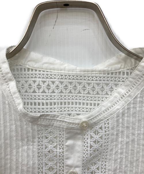 Spick and Span（スピックアンドスパン）Spick and Span (スピックアンドスパン) ケミカルレーススタンドカラーブラウス ホワイト サイズ:FREEの古着・服飾アイテム