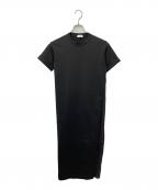 BALLSEYボールジィ）の古着「マテリアルコンビ バックギャザーワンピース」｜ブラック
