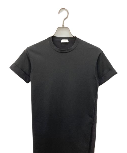 BALLSEY（ボールジィ）BALLSEY (ボールジィ) マテリアルコンビ バックギャザーワンピース ブラック サイズ:FREEの古着・服飾アイテム