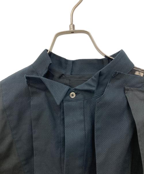 sacai（サカイ）sacai (サカイ) Chiffon Mix Cotton Poplin Shirt ブラック サイズ:2の古着・服飾アイテム