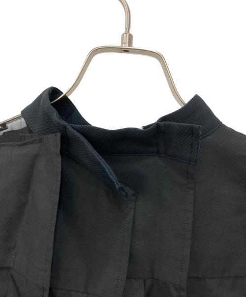 sacai（サカイ）sacai (サカイ) Chiffon Mix Cotton Poplin Shirt ブラック サイズ:2の古着・服飾アイテム