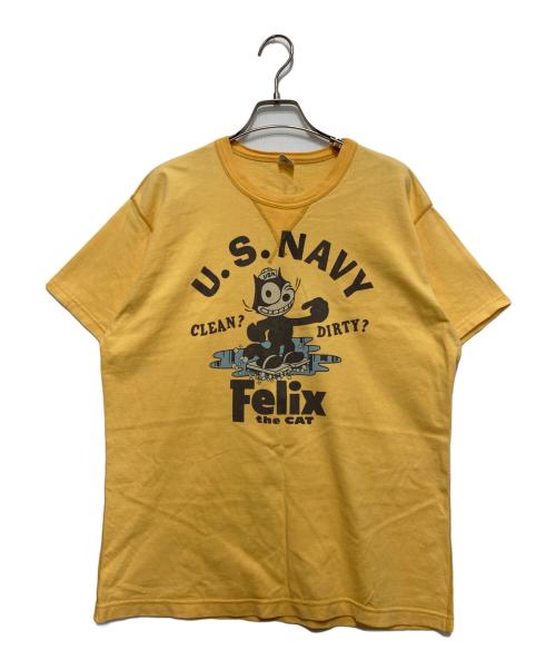 TOYS MCCOY（トイズマッコイ）TOYS McCOY (トイズマッコイ) プリントTシャツ イエロー サイズ:Lの古着・服飾アイテム