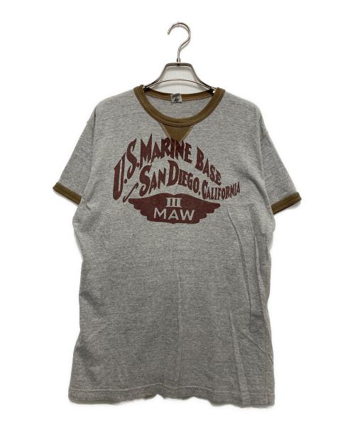 TOYS MCCOY（トイズマッコイ）TOYS McCOY (トイズマッコイ) リンガーTシャツ グレー サイズ:Lの古着・服飾アイテム
