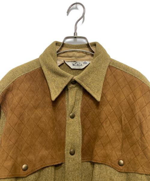 WOOLRICH（ウールリッチ）WOOLRICH (ウールリッチ) スウェード切替ウールジャケット ベージュ サイズ:XLの古着・服飾アイテム
