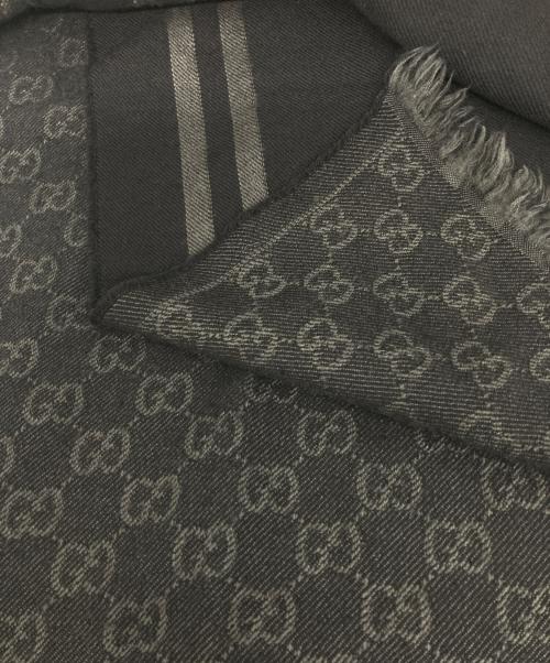 GUCCI（グッチ）GUCCI (グッチ) GG柄ストール ブラックの古着・服飾アイテム
