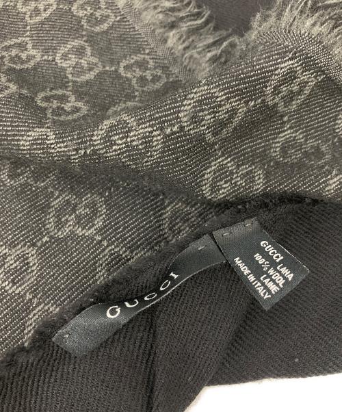 GUCCI（グッチ）GUCCI (グッチ) GG柄ストール ブラックの古着・服飾アイテム