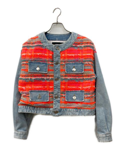 DSQUARED2（ディースクエアード）DSQUARED2 (ディースクエアード) パネルデニムジャケット インディゴ サイズ:34の古着・服飾アイテム