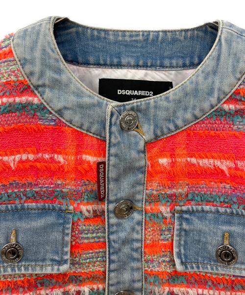 DSQUARED2（ディースクエアード）DSQUARED2 (ディースクエアード) パネルデニムジャケット インディゴ サイズ:34の古着・服飾アイテム