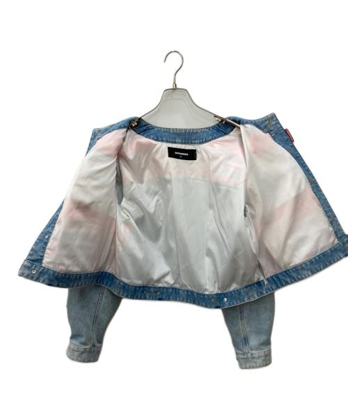 DSQUARED2（ディースクエアード）DSQUARED2 (ディースクエアード) パネルデニムジャケット インディゴ サイズ:34の古着・服飾アイテム