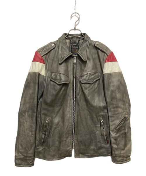 Schott（ショット）Schott (ショット) レザージャケット グレー サイズ:Mの古着・服飾アイテム
