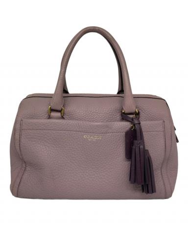 【未使用品】COACH コーチ ボストンバッグ　ピンク 中古・古着通販】COACH (コーチ) ミニボストンバッグ ピンク｜ブランド