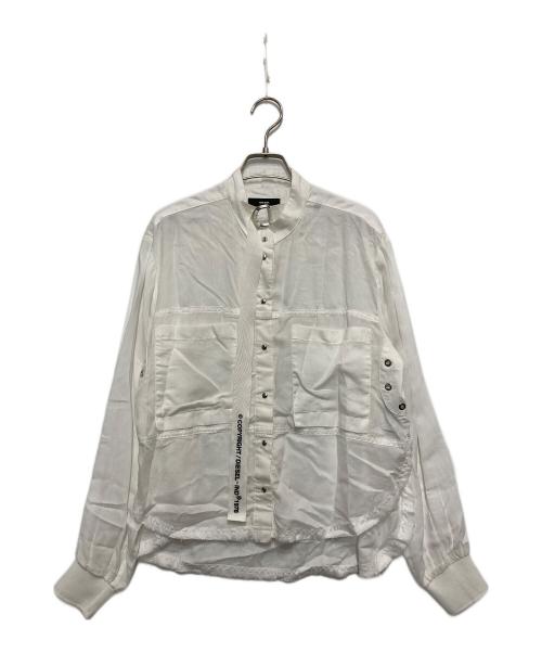 DIESEL（ディーゼル）DIESEL (ディーゼル) スナップボタンシャツ ホワイト サイズ:Sの古着・服飾アイテム