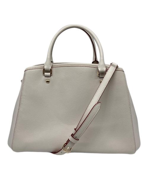 COACH（コーチ）COACH (コーチ) フラワーパンチング 2WAYバッグ ホワイトの古着・服飾アイテム