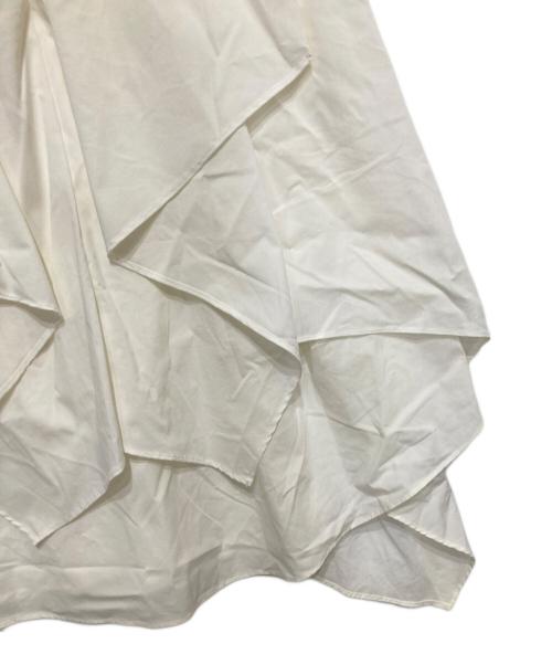 JENNE（ジェンヌ）JENNE (ジェンヌ) パールデザインフレアブラウス ホワイト サイズ:Lの古着・服飾アイテム