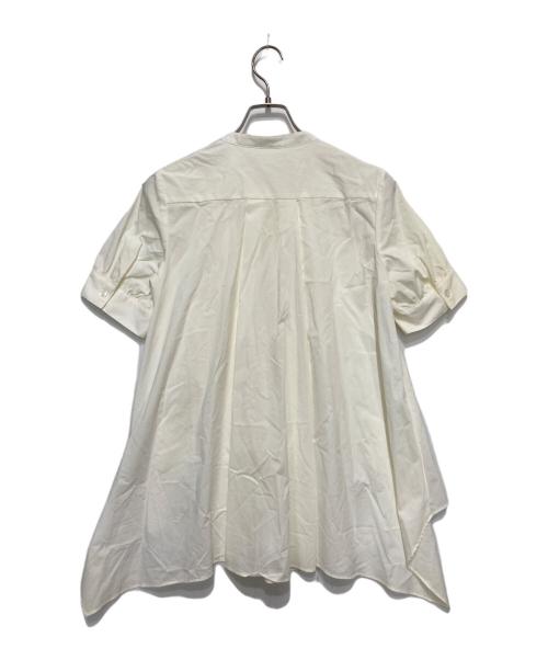 JENNE（ジェンヌ）JENNE (ジェンヌ) パールデザインフレアブラウス ホワイト サイズ:Lの古着・服飾アイテム