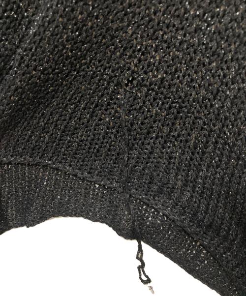 Ameri（アメリ）AMERI (アメリ) SHINY LOOSE KNIT SHORT TOP ブラック サイズ:FREEの古着・服飾アイテム