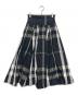 JUSGLITTY（ジャスグリッティー）の古着「チェックタックギャザースカート」｜ブラック