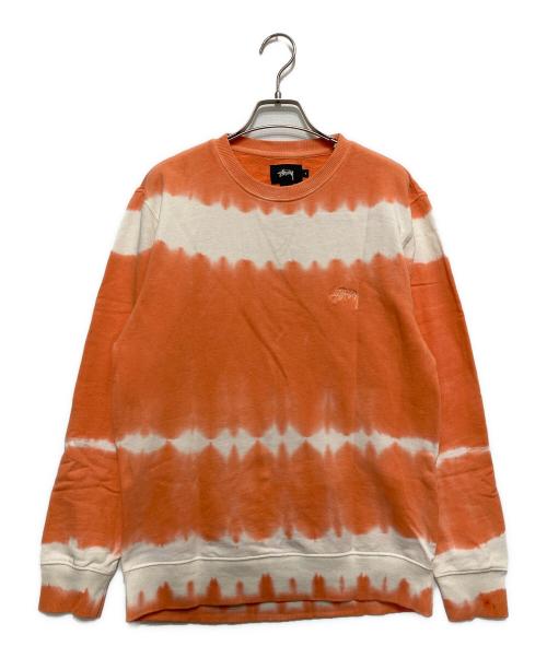 stussy（ステューシー）stussy (ステューシー) タイダイ柄スウェット オレンジ サイズ:Sの古着・服飾アイテム
