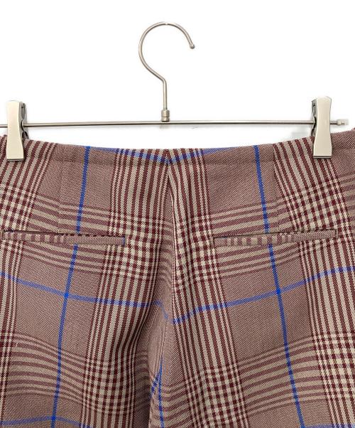soduk（スドーク）soduk (スドーク) ウールイージーワイドチェックパンツ ブラウン サイズ:不明　の古着・服飾アイテム