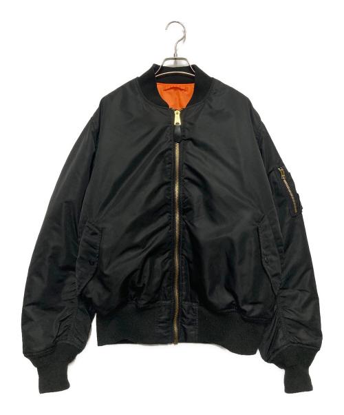ALPHA（アルファ）ALPHA (アルファ) リバーシブルMA-1ジャケット ブラック×オレンジ サイズ:XLの古着・服飾アイテム