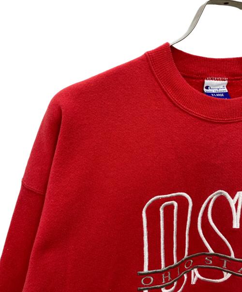 Champion（チャンピオン）Champion (チャンピオン) 刺繍スウェット レッド サイズ:XLの古着・服飾アイテム