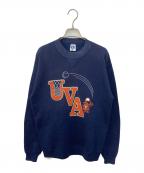 RUSSELL ATHLETICラッセルアスレチック）の古着「UVAプリントスウェット」｜ネイビー