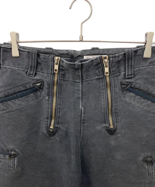 JOB（-）JOB (-) モールスキンジップパンツ グレー サイズ:不明の古着・服飾アイテム