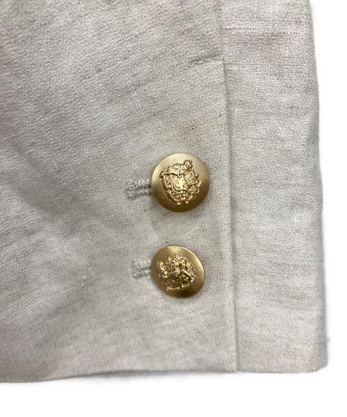 CADUNE（カデュネ）CADUNE (カデュネ) 麻ダブルジャケット ベージュ サイズ:M 未使用品の古着・服飾アイテム