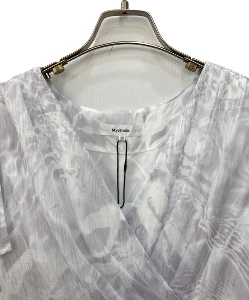 Mystrada（マイストラーダ）Mystrada (マイストラーダ) リップルカシュクールワンピース ホワイト サイズ:M 未使用品の古着・服飾アイテム
