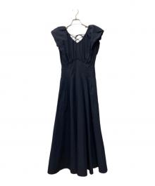 COCODEAL（ココディール）の古着「サッカーノースリーブワンピース」｜ネイビー