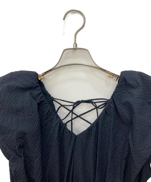 COCODEAL（ココディール）COCODEAL (ココディール) サッカーノースリーブワンピース ネイビー サイズ:M 未使用品の古着・服飾アイテム