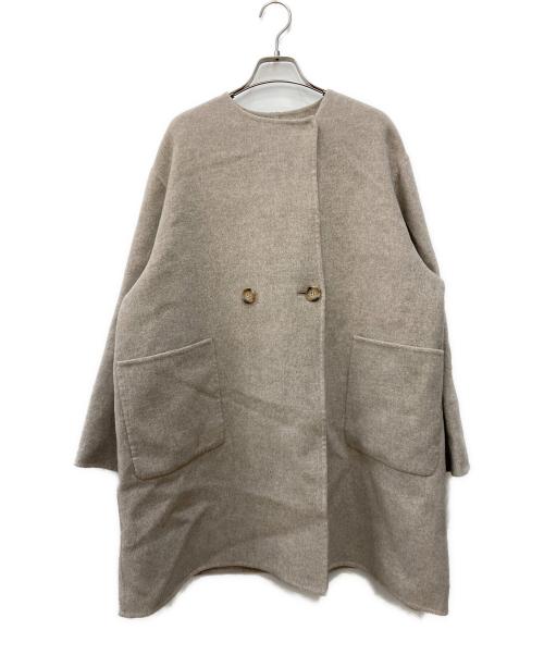 JOURNAL STANDARD relume（ジャーナルスタンダード レリューム）JOURNAL STANDARD relume (ジャーナルスタンダード レリューム) ウールナイロンリバーミドルコート ベージュ サイズ:Mの古着・服飾アイテム