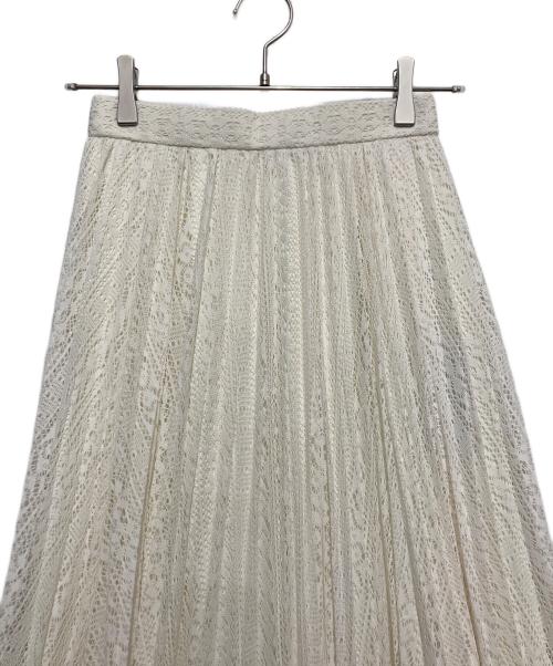 anuans（アニュアンス）anuans (アニュアンス) レースプリーツスカート ホワイト サイズ:Sの古着・服飾アイテム